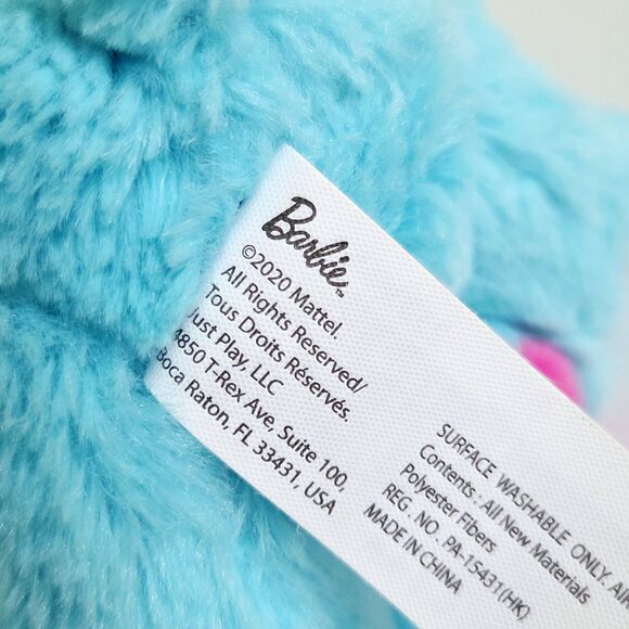 Barbie Princess Puppy Dog Pet Plush Stuffed Animal Toy Blue Pink Crown 8" - Picture 13 of 13